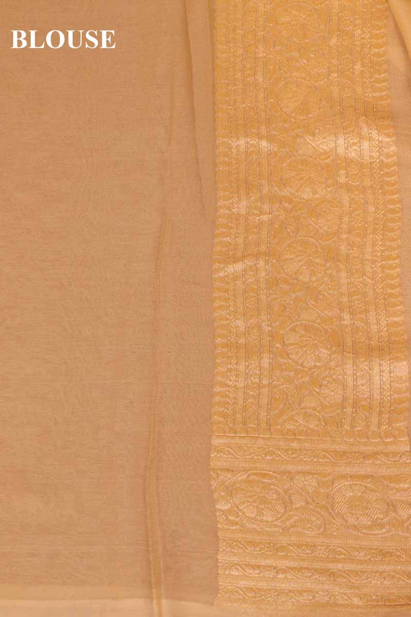 Exclusive Butta Contrast Banarasi Georgette Silk Saree AG211026
